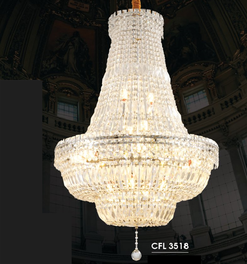 HF - CFL 3518: Đèn chùm Phale - KT: Ø800mm x H1000mm - Bóng đèn E14 x 16 bóng