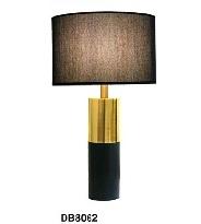 355 - DB - 8062: Đèn bàn thân đá xi vàng, KT: L380mm*H630mm - Đèn E27*1 bóng