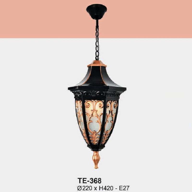 TE - 368: Đèn thả đơn - KT: Ø220mm x H420mm - Bóng đèn E27 x 1 bóng
