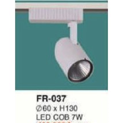 FR-037: Đèn rọi ray LED COB 7W - KT: Ø60mm x H130mm - Ánh sáng trắng/vàng
