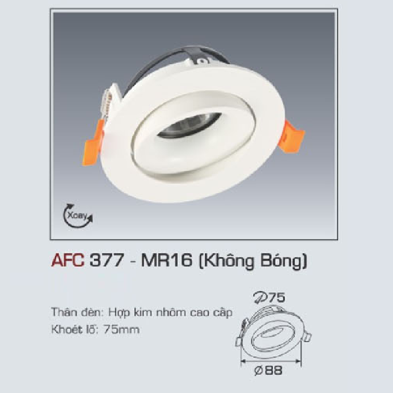 AFC 377 - MR16: Bộ gọng đèn sử dụng bóng LED MR16