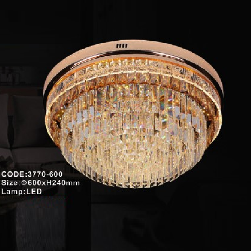 CODE: 3770-600: Đèn áp trần Phale - KT: Ø600mm x H240mm - Đèn LED