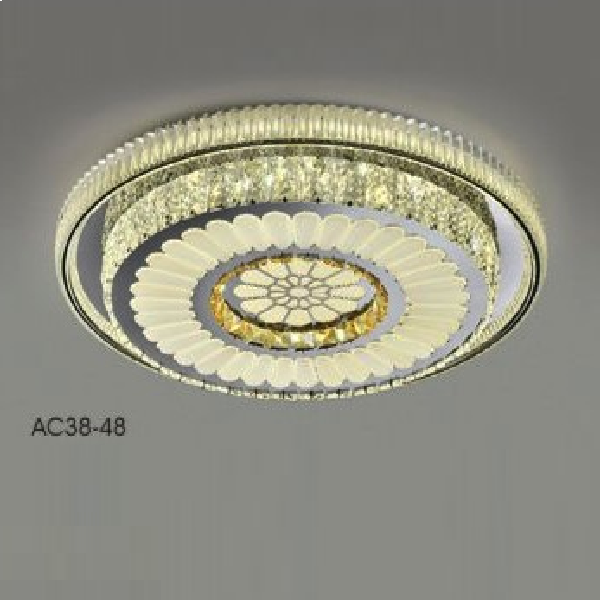 AC 38 - 48: Đèn áp trần phale - KT: Ø500mm - Đèn LED 96W ánh sáng đổi 3 màu