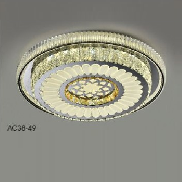 AC 38 - 49: Đèn áp trần phale - KT: Ø500mm - Đèn LED 96W ánh sáng đổi 3 màu