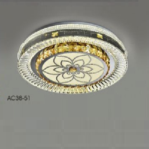 AC 38 - 51: Đèn áp trần phale - KT: Ø500mm - Đèn LED 96W ánh sáng đổi 3 màu