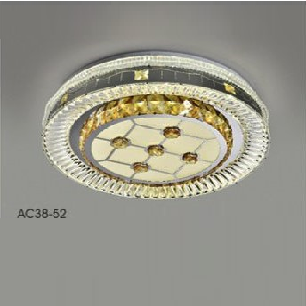 AC 38 - 52: Đèn áp trần phale - KT: Ø500mm - Đèn LED 96W ánh sáng đổi 3 màu