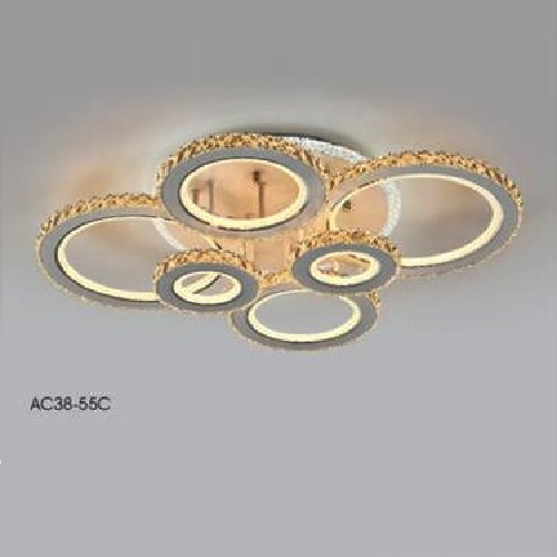 AC 38 - 55C: Đèn áp trần  LED Mica - KT: L700mm x W570mm x H150mm - Đèn LED 320W ánh sáng đổi 3 màu