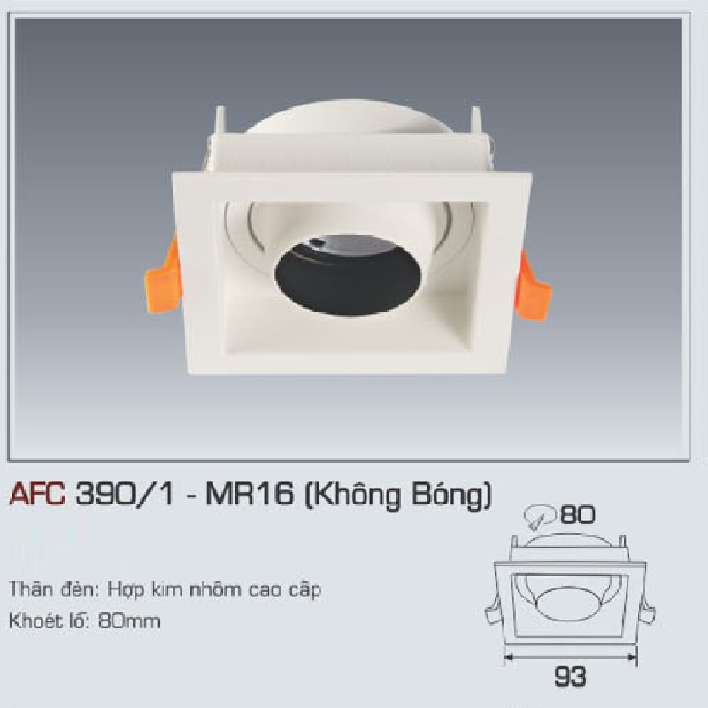 AFC 390/1 - MR16: Bộ gọng đèn sử dụng bóng MR16