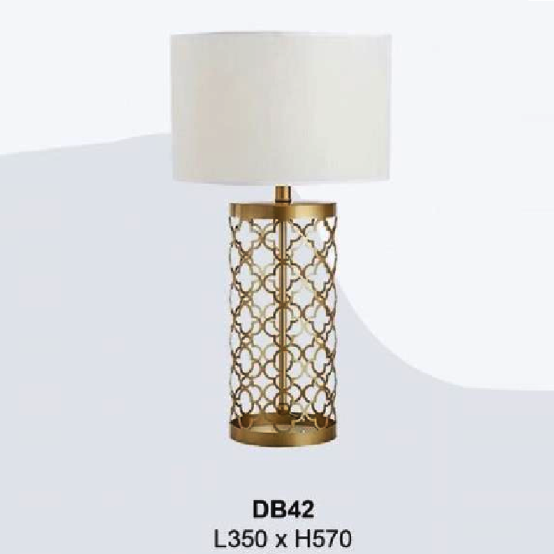 35 - DB42: Đèn đặt tủ đầu giường/ đặt bàn - KT: L350mm x H570mm - Bóng đèn E27 x 1 bóng