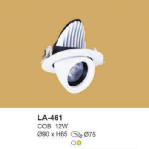 LA - 461: Đèn LED COB âm trần 12W, 1 chế độ ánh sáng ( trắng/vàng)