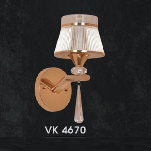 HF - VK 4670: Đèn gắn tường đơn - KT: L150mm x W140mm x H260mm  - Đèn LED 7W ánh sáng vàng