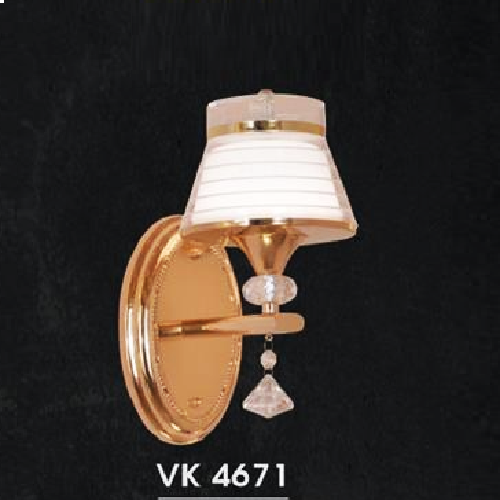 HF - VK 4671: Đèn gắn tường đơn - KT: L150mm x W140mm x H260mm  - Đèn LED 7W ánh sáng vàng