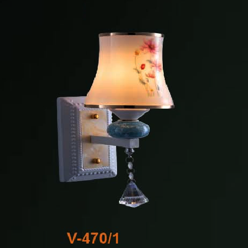 VE - V - 470/1: Đèn gắn tường đơn - KT: L140mm x H300mm - Bóng đèn E27 x 1