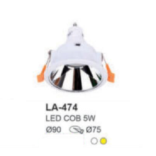 LA - 474: Đèn LED COB âm trần 5W, 1 chế độ ánh sáng ( trắng/vàng)