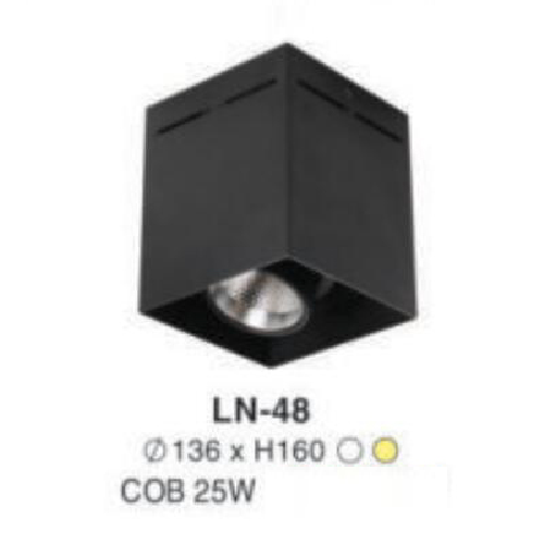 LN - 48: Đèn lon LED COB 25W gắn nổi, 1 chế độ ánh sáng (trắng/vàng)