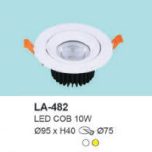 LA - 482: Đèn LED COB âm trần 10W, 1 chế độ ánh sáng ( trắng/vàng)