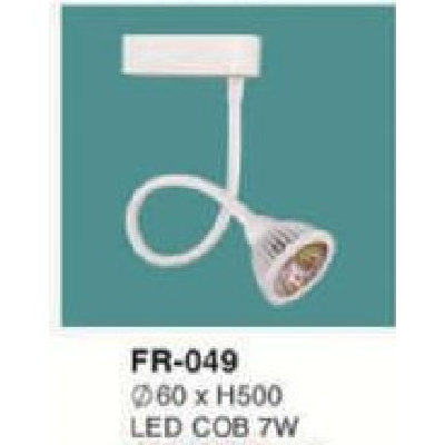 FR-049: Đèn rọi ray LED COB 7W - KT: Ø60mm x H500mm - Ánh sáng trắng/vàng