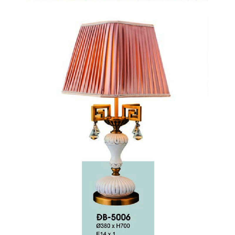 HF - ĐB - 5006: Đèn bàn/đèn đầu giường - KT: Ø380mm x H700mm - Bóng đèn E14 x 1 bóng