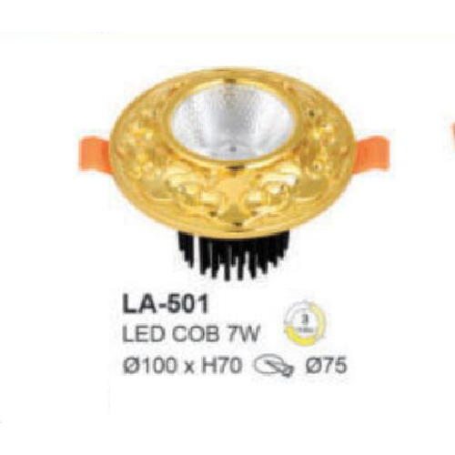 LA- 501: Đèn LED COB âm trần 7W,  ánh sáng đổi màu ( trắng - trung tính - vàng)