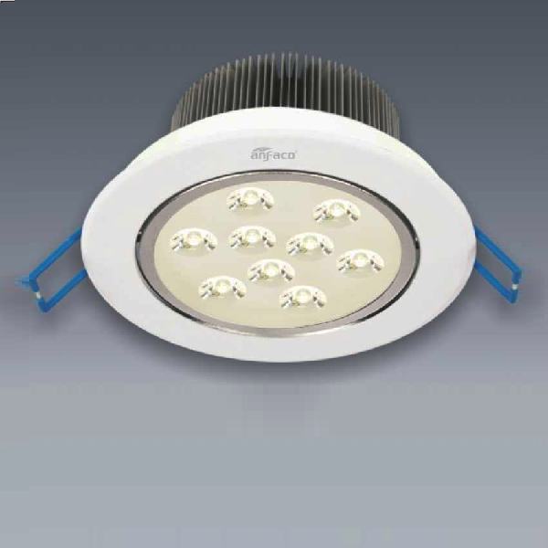 AFC 512B LED 9W: Đèn LED âm trần 9W - KT: Ø135mm x H70mm - Lổ khoét: Ø100mm - Ánh sáng: trắng /vàng / trung tính