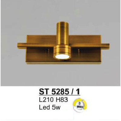 SN - ST 5285/1: Đèn rọi tranh/gương đơn - KT: L210mm x H83mm - Đèn LED 5W đổi 3 màu