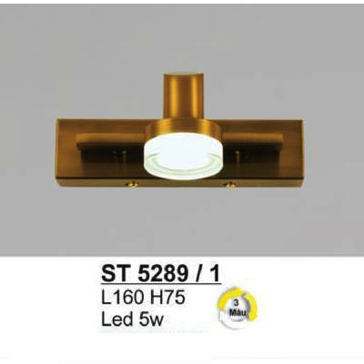 SN - ST 5289/1: Đèn rọi tranh/gương đơn - KT: L160mm x H75mm - Đèn LED 5W đổi 3 màu
