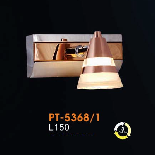 VE - PT - 5368/1: Đèn rọi tranh/gương đơn - KT: L150mm - Đèn LED đổi 3 màu