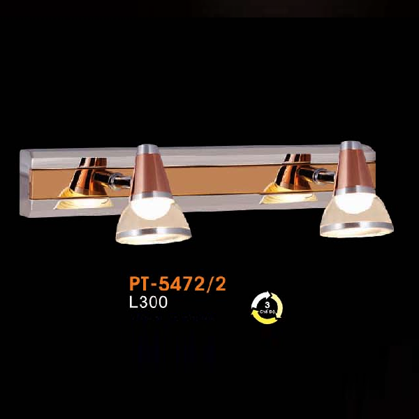 VE - PT - 5472/2: Đèn rọi tranh/gương đôi - KT: L300mm - Đèn LED đổi 3 màu