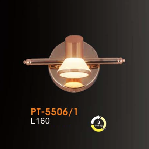 VE - PT - 5506/1: Đèn rọi tranh/gương đơn - KT: L160mm - Đèn LED đổi 3 màu