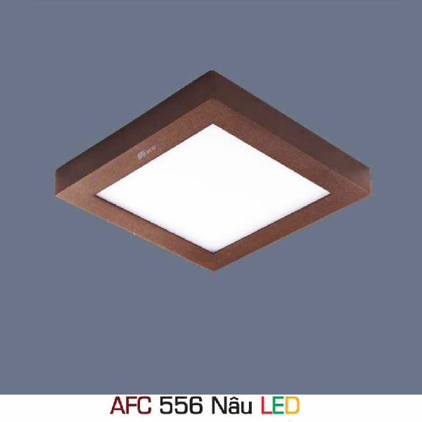 AFC 556 Nâu LED 12W: Đèn LED vuông ốp nổi vỏ màu nâu 12W - KT: 180mm x 180mm x H35mm - Ánh sáng trắng/ vàng/trung tính