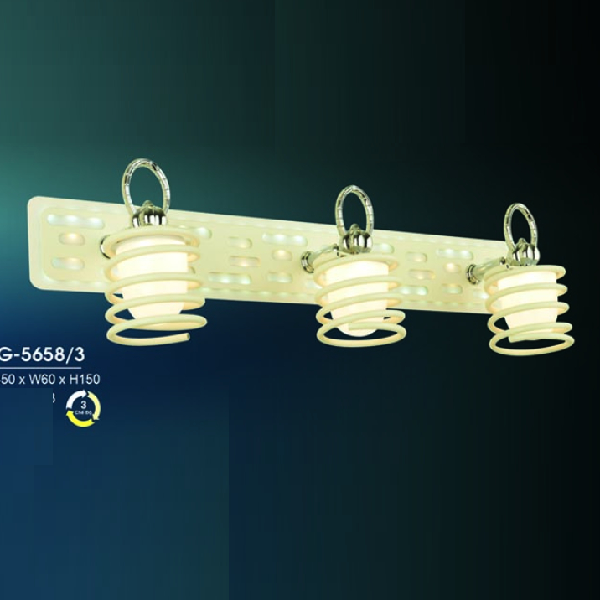 HF - SG - 5658/3: Đèn rọi tranh/rọi gương 3 bóng - KT: L450mm x W60mm x H150mm - Đèn LED 7W x 3 ánh sáng đổi 3 màu