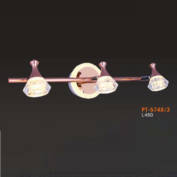 VE - PT - 5748/3: Đèn rọi tranh/gương 3 bóng - KT: L460mm - Đèn LED ánh sáng đổi 3 màu