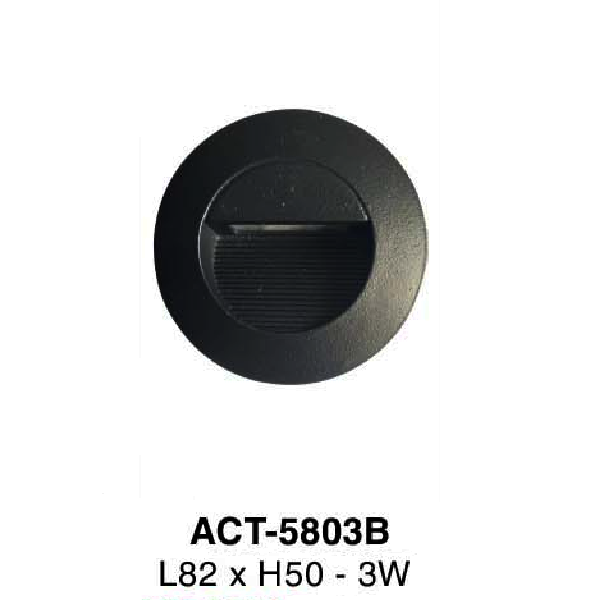 VE - ACT - 5803B: Đèn âm tường/âm bậc cầu thang - KT: L82mm x H50mm - Đèn LED 3W ánh sáng vàng