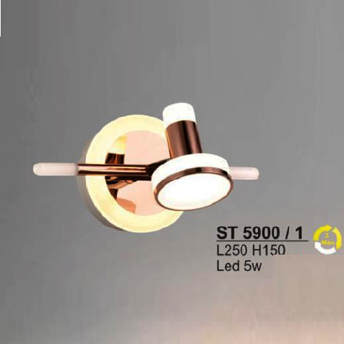 SN - ST 5900/1: Đèn rọi tranh/gương đơn - KT: L250mm x H150mm - Đèn LED 5W đổi 3 màu