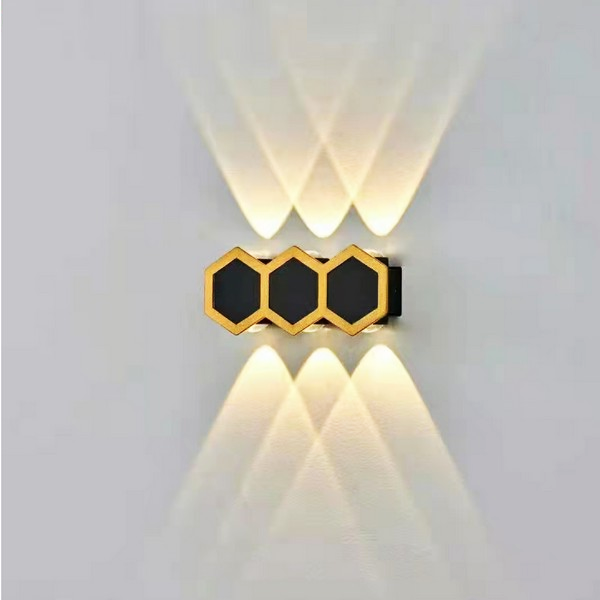 LH - VNT - 6012: Đèn gắn tường ngoài trời -  KT: Ø170mm x H72mm - Đèn LED ánh sáng vàng 3500K