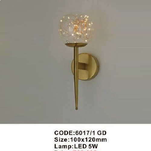 CODE: 6017/1 GD: Đèn gắn tường LED - KT: 100mm x 120mm - Đèn LED 5W