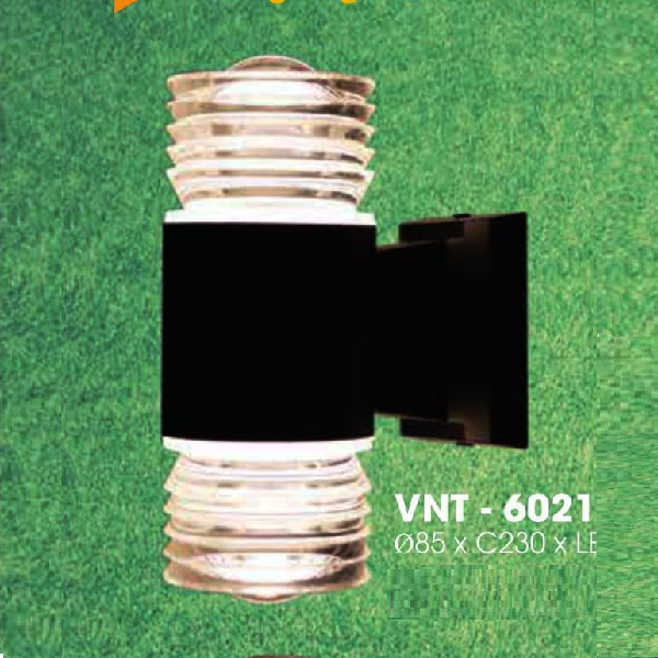 LH - VNT - 6021: Đèn gắn tường ngoài trời - KT: Ø85mm x H230mm - Đèn LED ánh sáng đổi 3 màu
