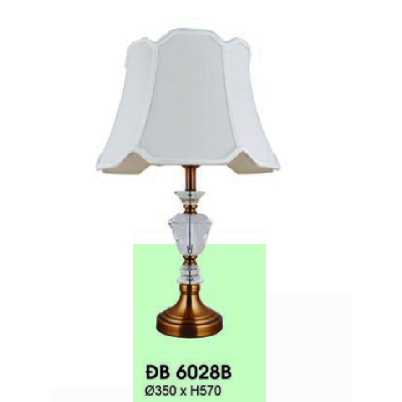 HF - ĐB 6028B: Đèn bàn/đèn đầu giường  - KT: Ø350mm x H570mm - Bóng đèn E27 x 1 bóng