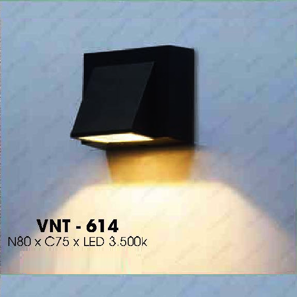 LH - VNT - 614: Đèn gắn tường ngoài trời - KT: L80mm x H75mm - Đèn LED ánh sáng vàng 3500K