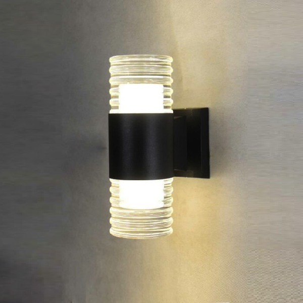 LH - VNT - 619: Đèn gắn tường ngoài trời - KT: Ø90mm x H240mm - Đèn LED 18W
