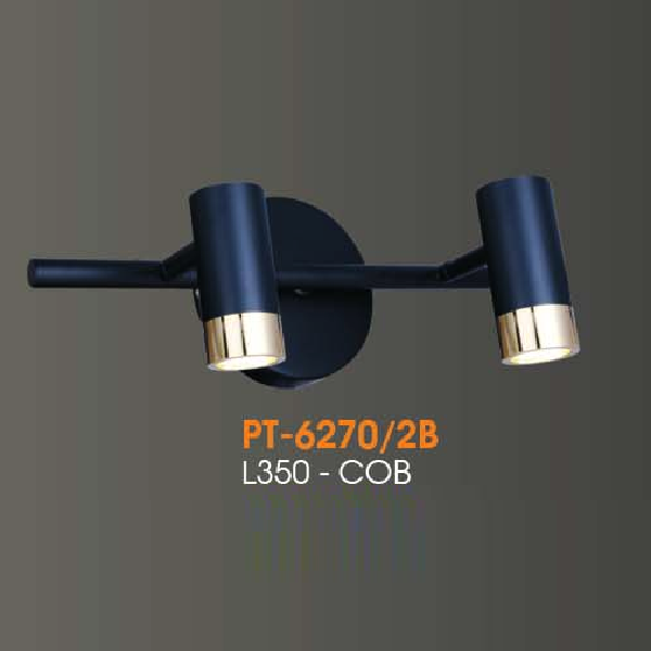 VE - PT - 6270/2B: Đèn rọi tranh/gương đôi - KT: L350mm - Đèn LED COB ánh sáng vàng