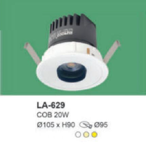 LA - 629: Đèn LED COB âm trần 20W, 1 chế độ ánh sáng ( trắng/trung tính/vàng)