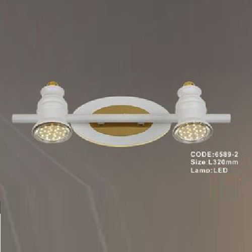 CODE: 6589 - 2: Đèn rọi tranmh/rọi gương đôi - KT: L320mm - Đèn LED ánh sáng vàng