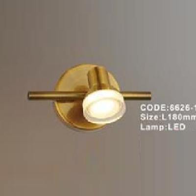 CODE: 6626 - 1: Đèn rọi tranh/gương đơn - KT: L180mm - Đèn LED ánh sáng vàng