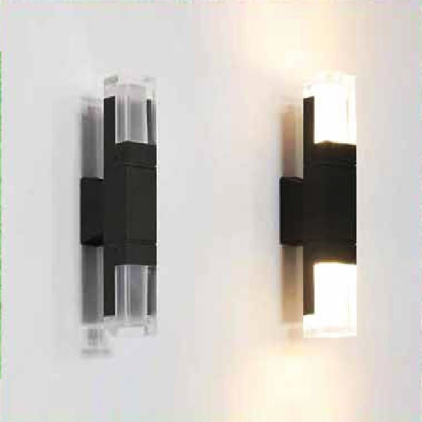 LH - VNT - 666: Đèn gắn tường ngoài trời - KT: 50mm x 50mm x H350mm - Đèn LED ánh sáng vàng