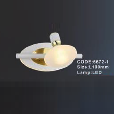 CODE: 6672 - 1: Đèn rọi tranh/gương đơn - KT: L180mm - Đèn LED ánh sáng vàng