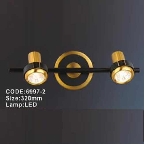 CODE: 6997-2: Đèn rọi tranh/rọi gương đôi - KT: L320mm - Đèn LED ánh sáng vàng