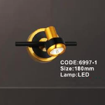 CODE: 6997 - 1: Đèn rọi tranh/gương đơn - KT: L180mm - Đèn LED ánh sáng vàng