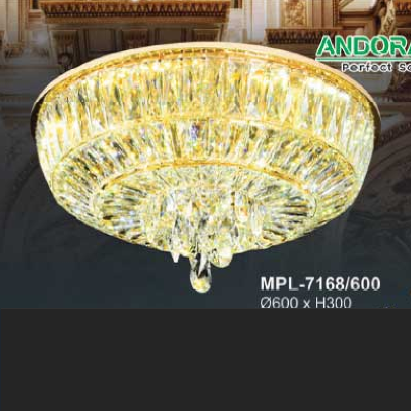 AN - MPL - 7168/600: Đèn áp trần Phale LED - KT: KT: Ø600mm x H300mm - Đèn LED đổi 3 màu - Remote