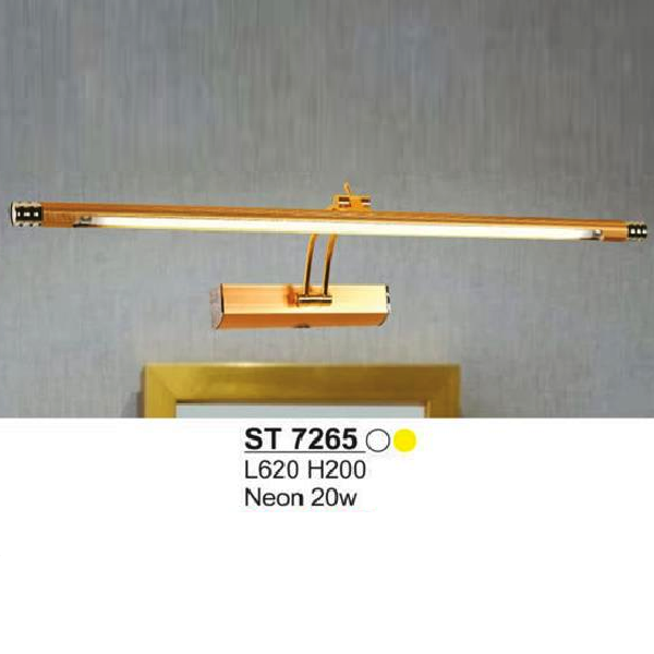 SN - ST 7265:  Đèn rọi tranh/rọi gương - KT: L620mm x H200mm - Đèn neon 20W ánh sáng trắng/vàng